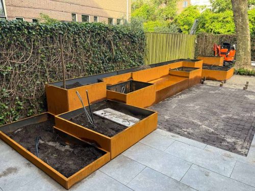 Kwalitatieve Cortenstaal bloembak Kwalitatieve Cortenstaal Plantenbak
